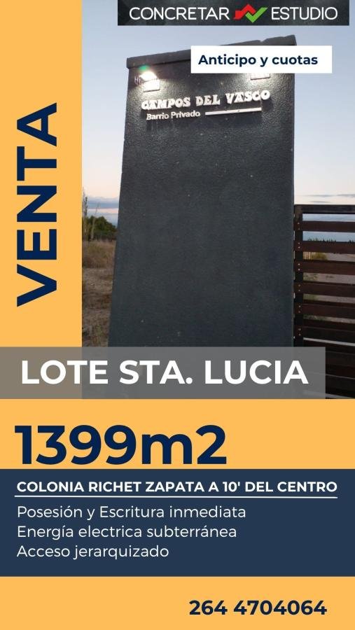 Vendo Terreno en Santa Lucía