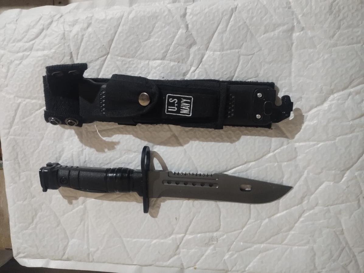 Cuchillo Tactico Comando Bayonet M9 Fund Rigida Filoso Navy